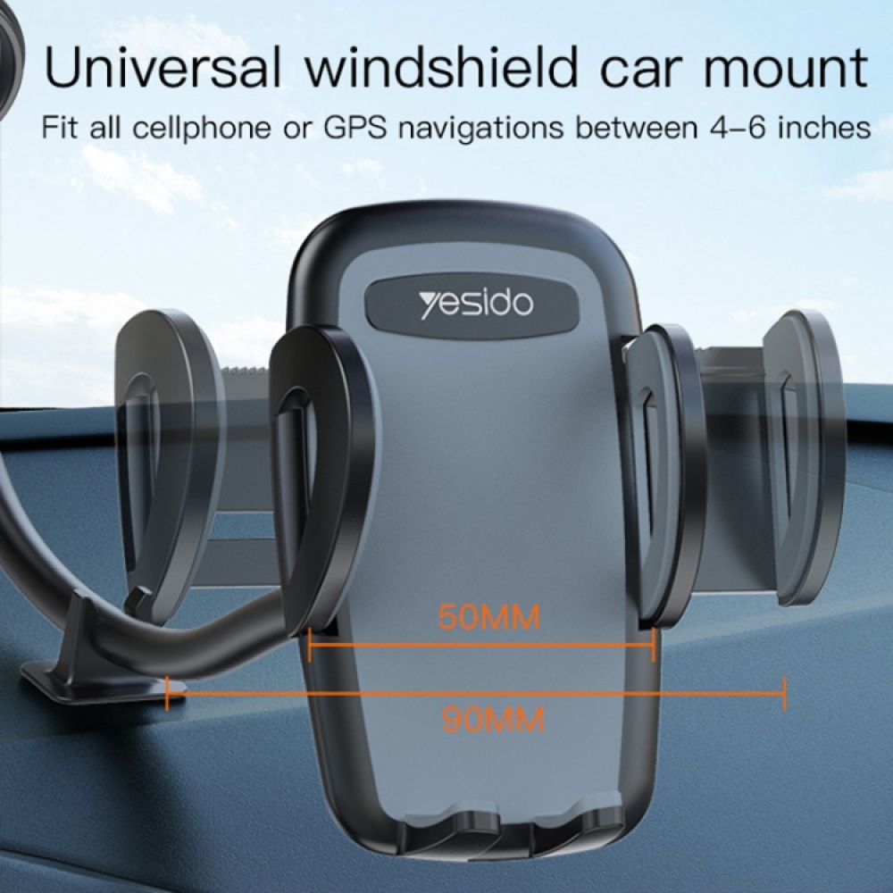 Yesido C108 360 Degree Rotation Car Windshield Suction Cup Phone Holder(Black) - Image 3