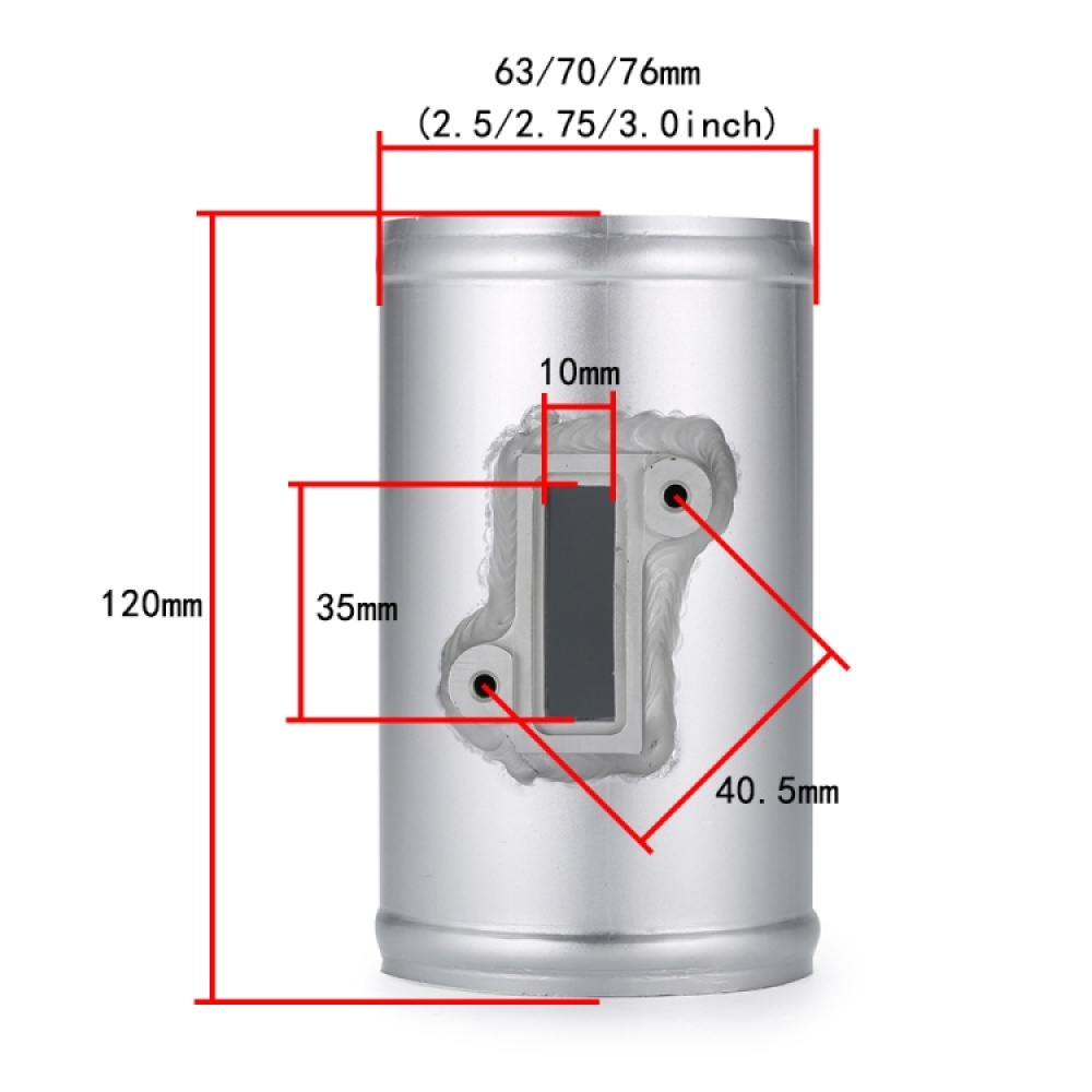 76mm XH-UN605 Car Modified Engine Air Flow Meter Flange Intake Sensor Base for Honda / Ford / Nissan - Image 2