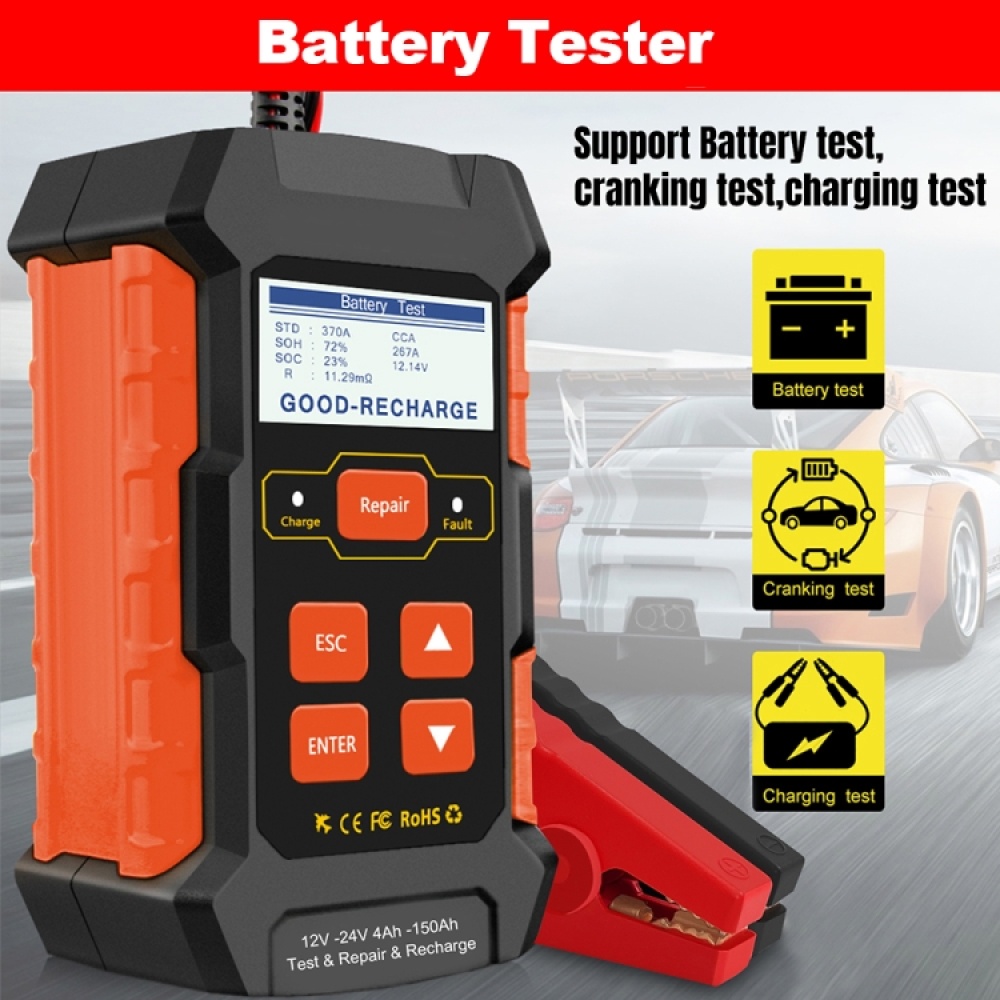 KONNWEI KW520 12V / 24V 3 in 1 Car Battery Tester with Detection & Repair & Charging Function(EU Plug) - Image 3