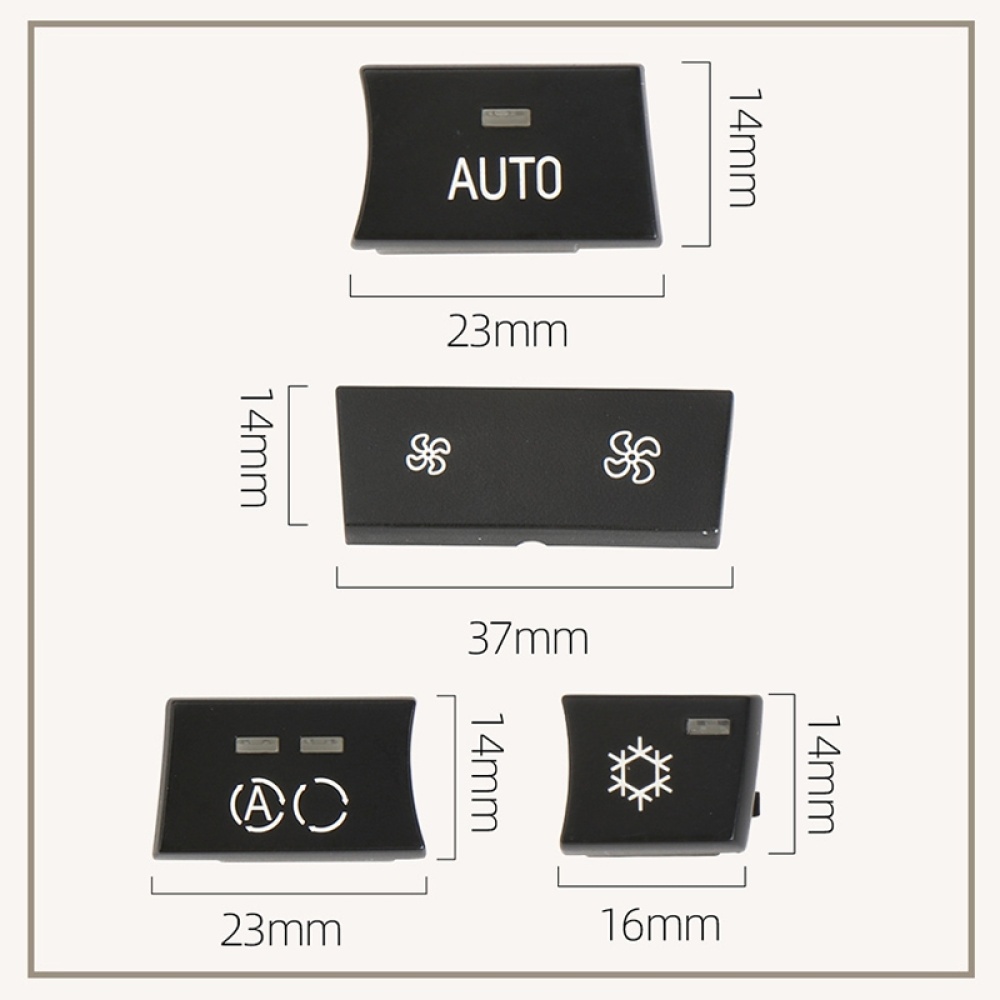 For BMW 1 Series / 3 Series / X1 / X3 Left Driving Car Air Conditioner Panel Switch Button Snow Key 6411 9320 348-3 - Image 2