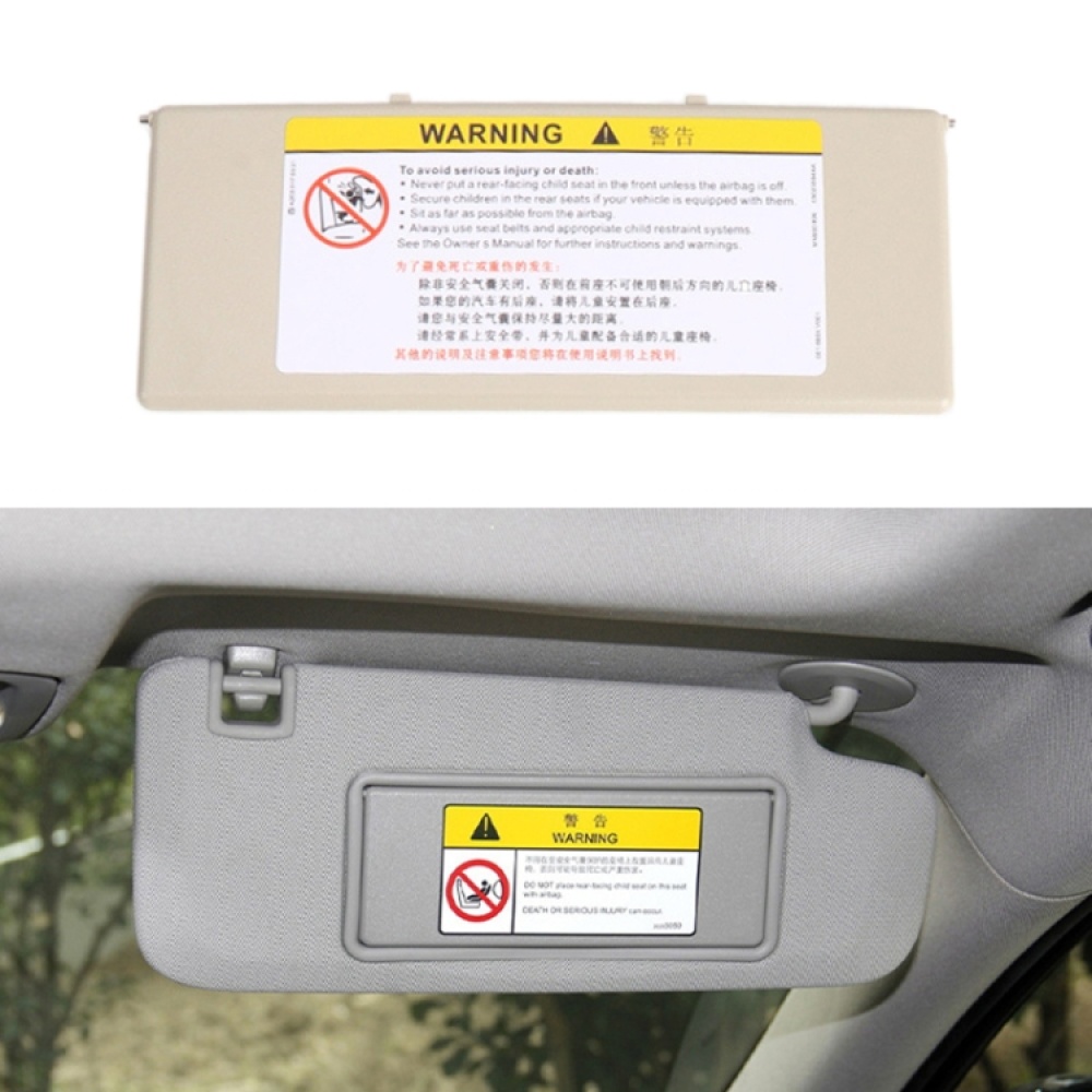 For Peugeot 308 2010-2022 Left-hand Drive Car Sun Visor Makeup Mirror Cover 98177070(Light Beige)