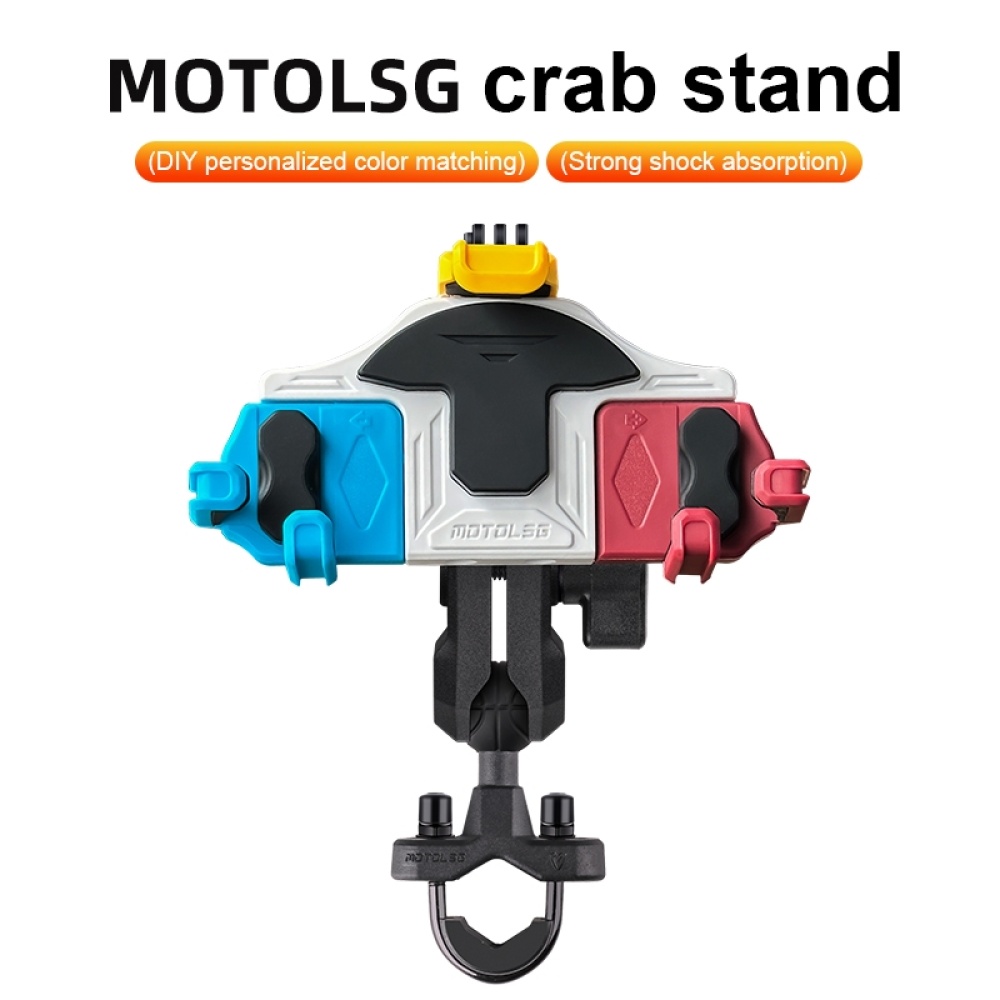 MOTOSLG Crab Motorcycle Phone Clamp Bracket M10 Ballhead Mount(Black) - Image 2