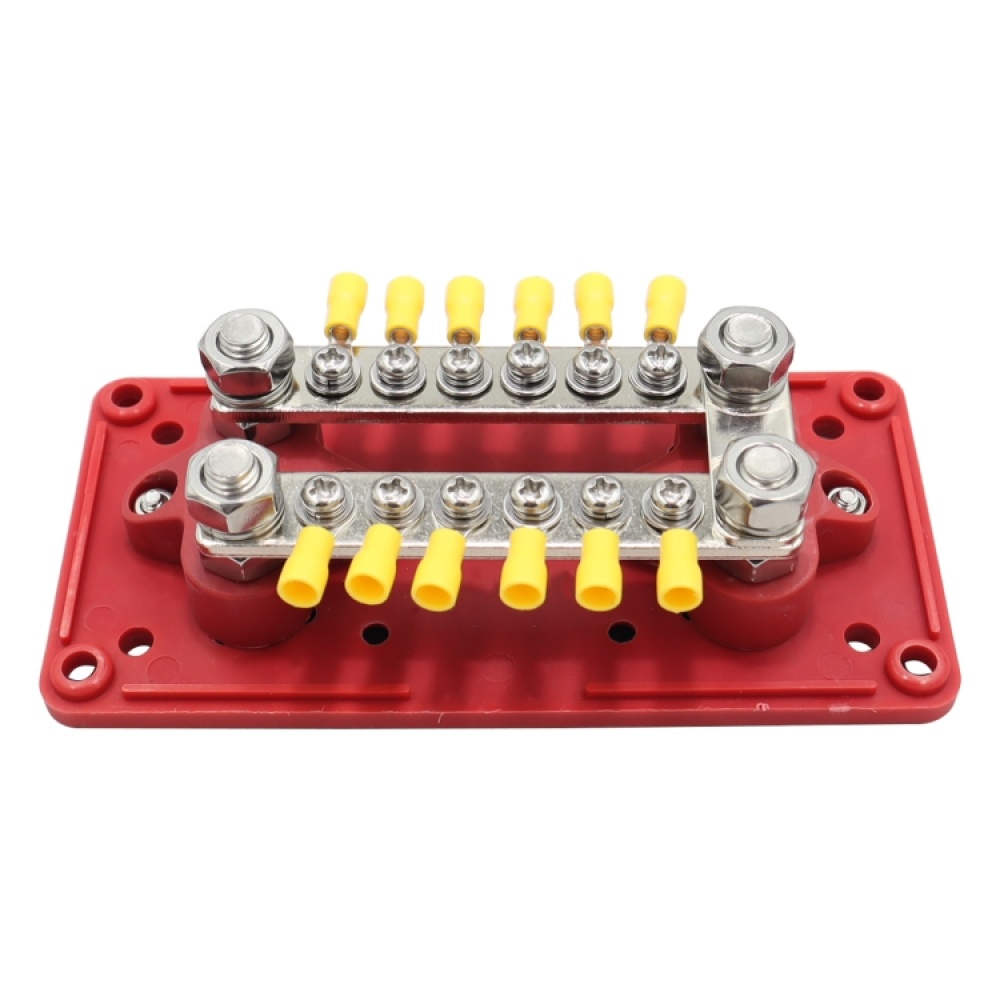 CP-3159 300A 12-48V RV Yacht Modified Double Row 12-way M6 Terminal Busbar with 12pcs Terminals - Image 2