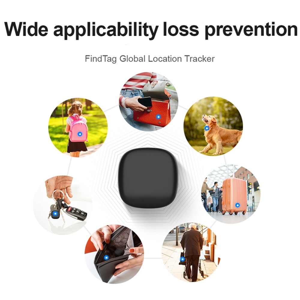 FindTag Global Location Tracker Anti-lost Protection Devices(Black) - Image 3