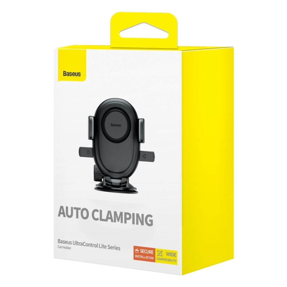 Baseus UltraControl Lite Clamp Type Car Holder Suction Cup Version(Black) - Image 3