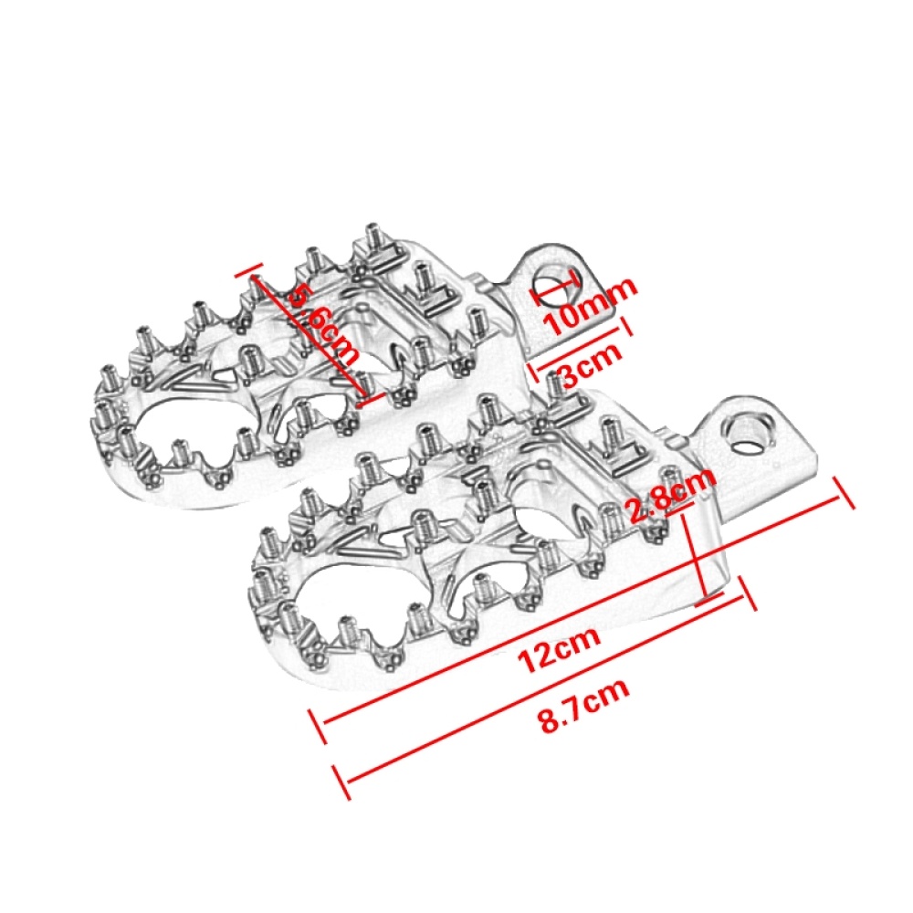 Motorcycle Modification Pedal Set Wide Fat Footpegs Foot Pegs for Harley - Image 2