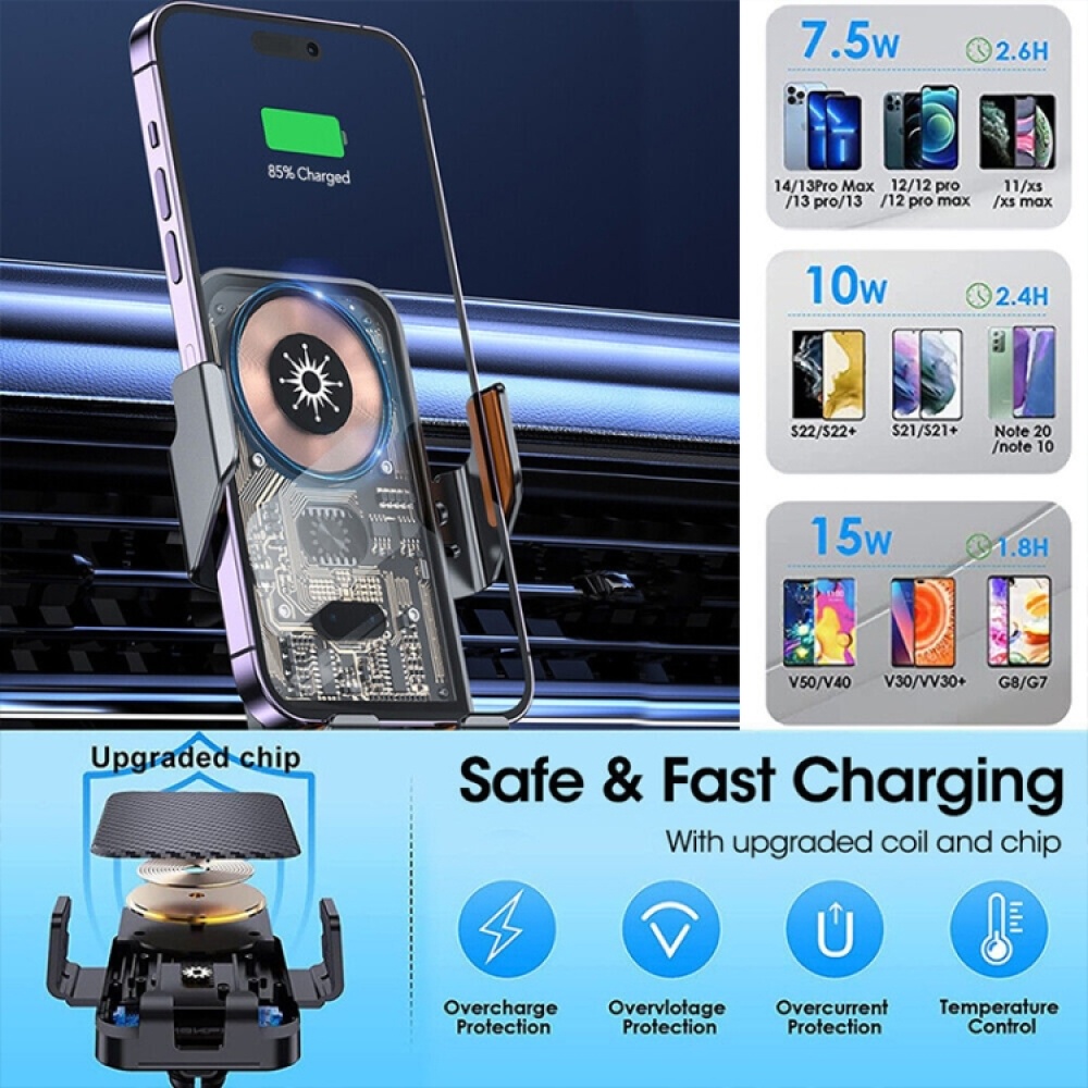 WK WP-U204 15W Vanguard Series Extraordinary Wireless Charging Car Holder - Image 3