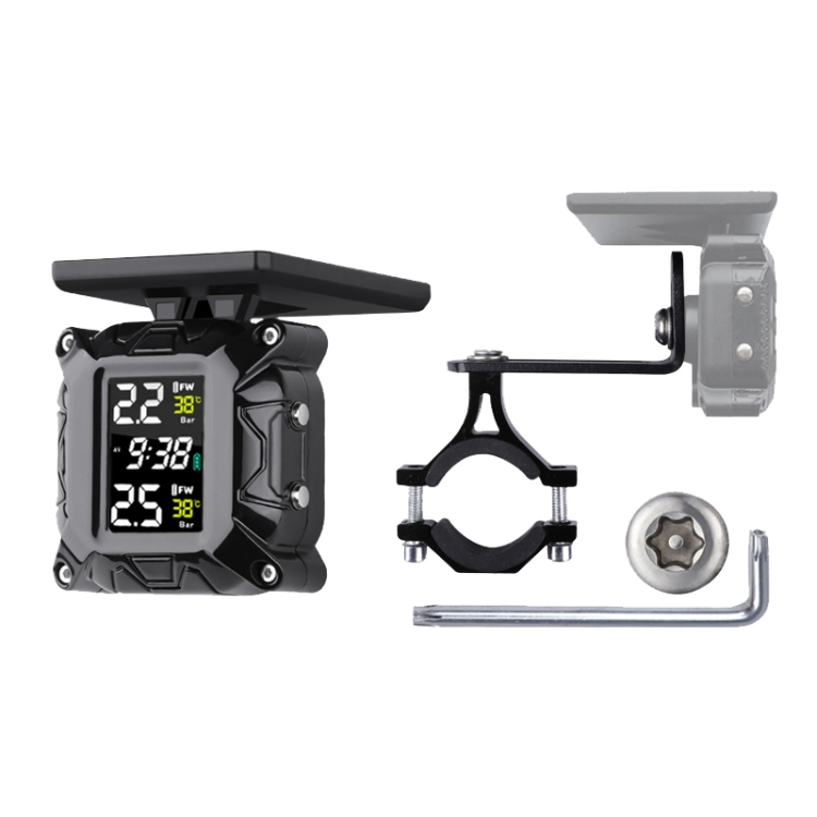 M9 Anti-vibration Motorcycle Solar Wireless Tire Pressure Monitor Tire Pressure