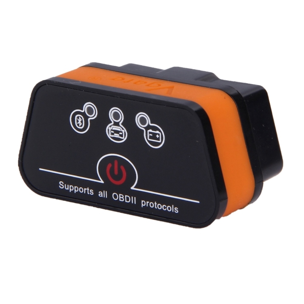 Vgate iCar II Super Mini ELM327 OBDII Bluetooth V3.0 Car Scanner Tool, Support Android OS, Support All OBDII Protocols(Orange + Black) - Image 2