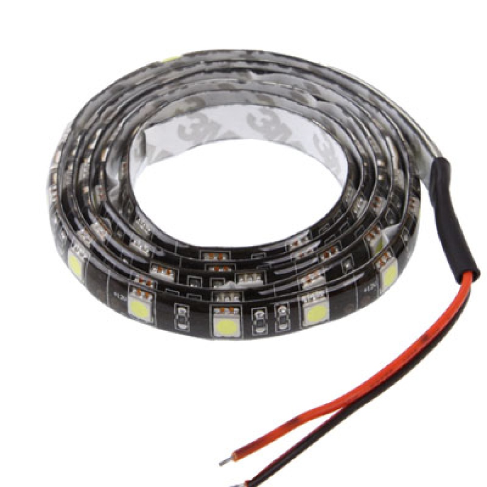 White 60 LED 5050 SMD Waterproof Flexible Car Strip Light, DC 12V, Length: 1m - Image 3