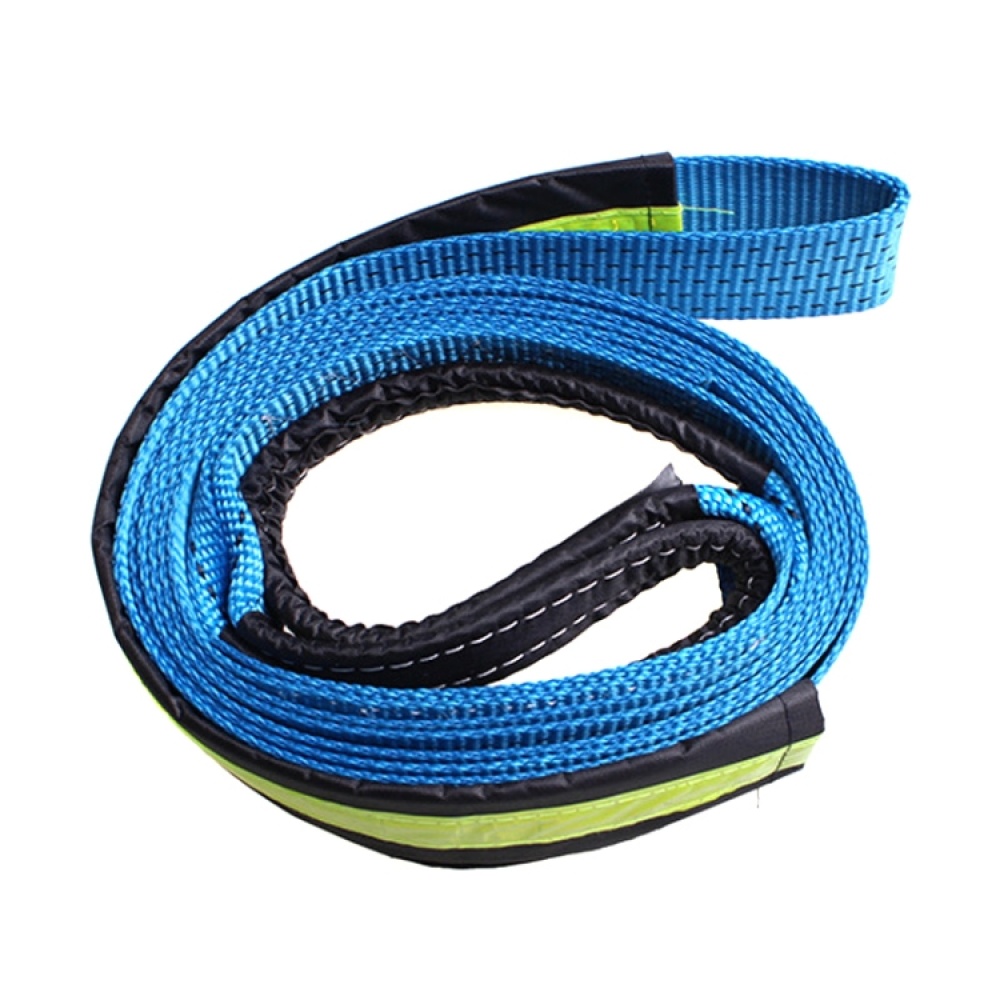 8 Ton 5 Meters Safety Car Emergency Helper Towing Cable Reflective Rope Strap With U-Shape Hooks(5M) - Image 3