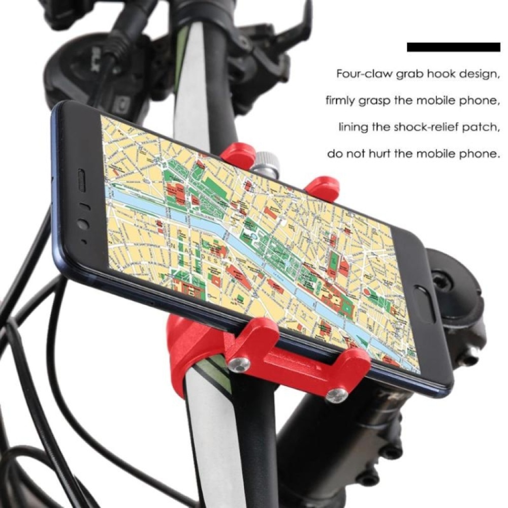 Battery Electric Vehicle Motorcycle Bicycle Riding Navigation Aluminum Alloy Mobile Phone Bracket(Black) - Image 3