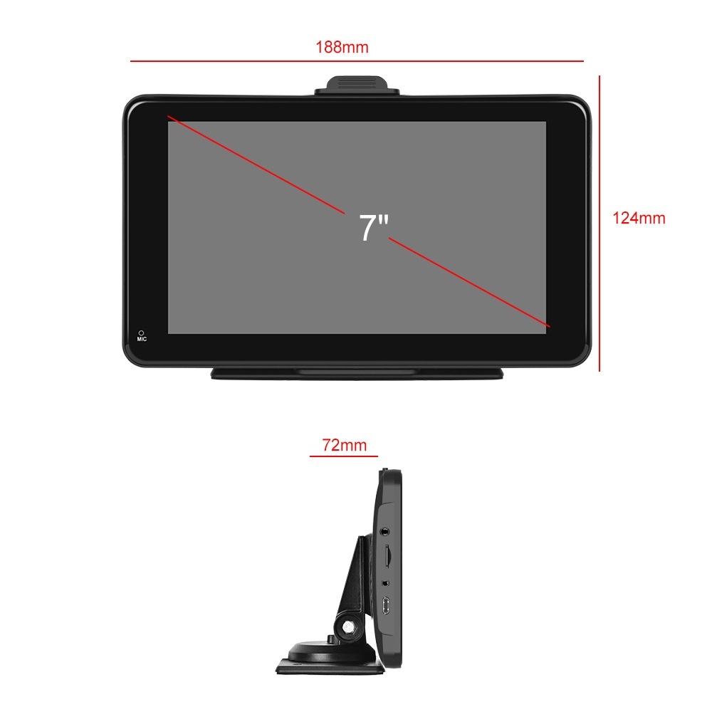 A3135 7 Inch HD Wired Smart Screen With Wireless CarPlay + Android Auto + Android With With 16G Memory Card - Image 2