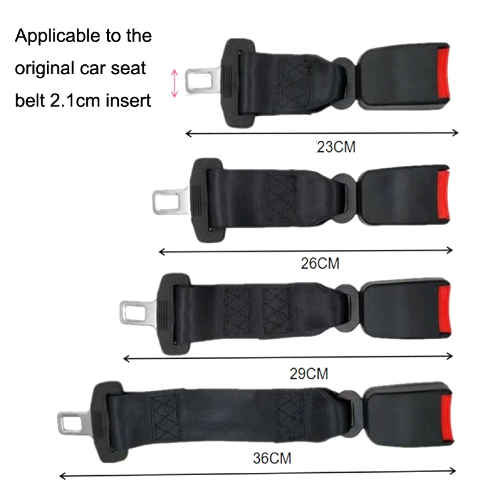 2 PCS Child And Pregnant Woman Car Seat Belt Extender, Length:29cm(Black) - Image 2