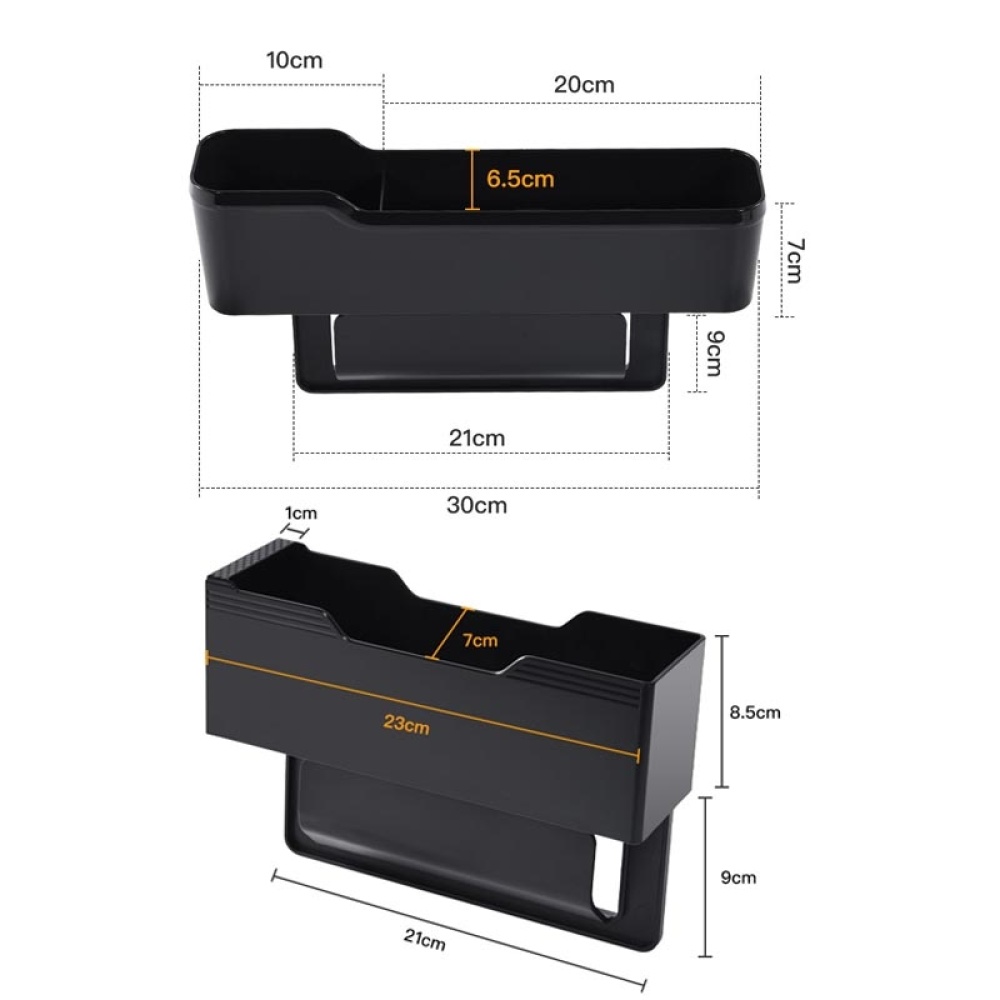 Car Seat Crevice Storage Box Multifunctional Removable Storage Box, Size: Long Type(Gray) - Image 2