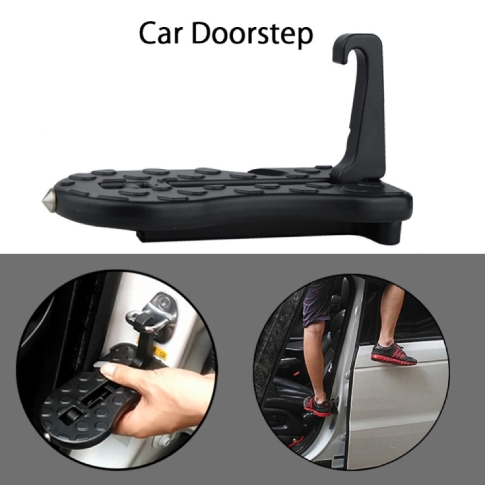 Car Doorstep Vehicle Rooftop Roof Rack Assistance Easy Install The Door Step Hooked On Car Truck SUV Portable Safety Hammer - Image 2