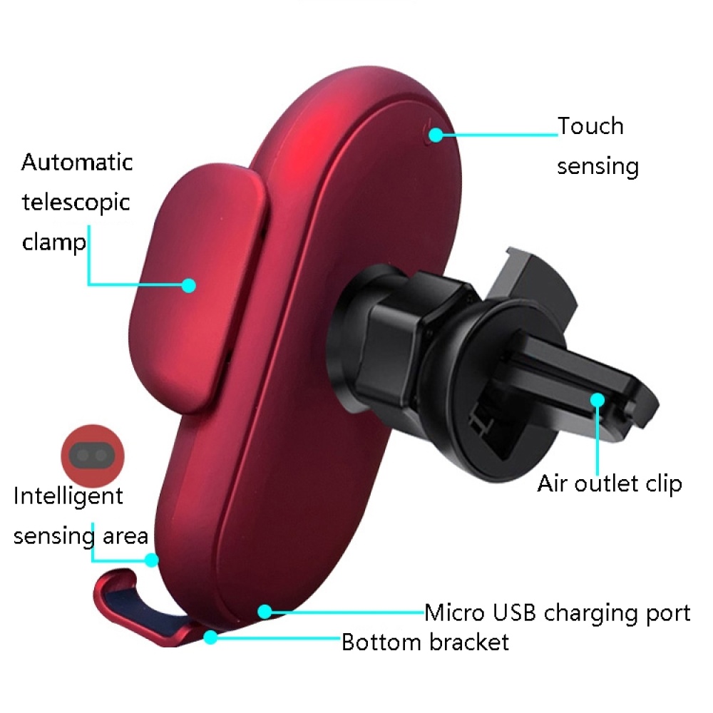 S11 Smart Infrared Sensor Car Wireless Charger, Colour: Red - Image 2