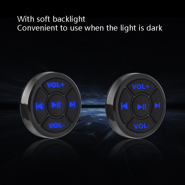 Car Mobile Phone Remote Control Bluetooth Wireless Multimedia Button Remote Control Music Playback Selfie, Colour: Silver - Image 3