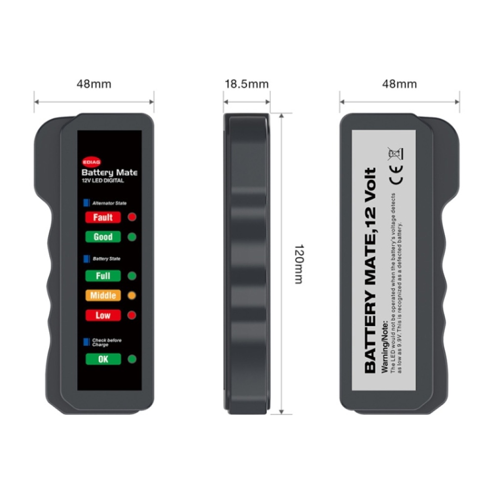 12V Automotive Battery Tester Fault Diagnosis Instrument - Image 3