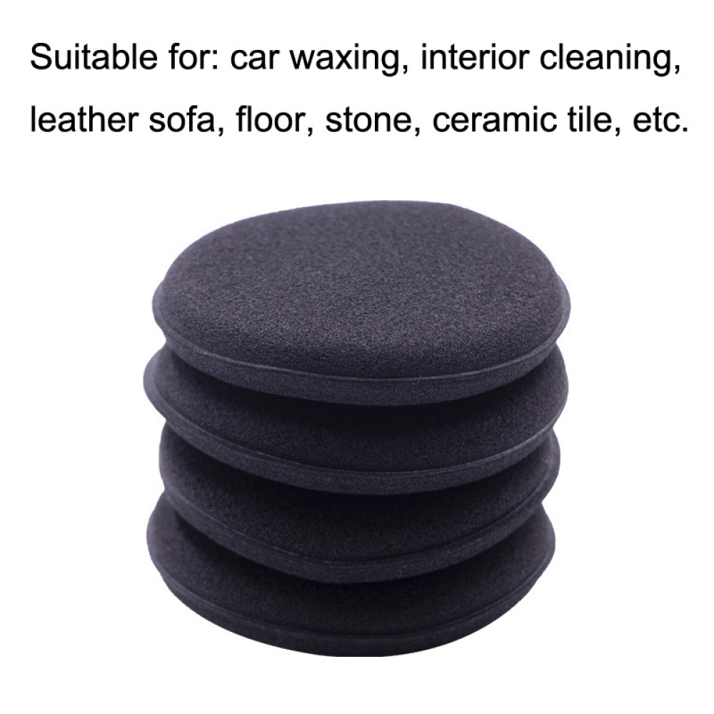 50 PCS Waxing Sponge Cars With Round Edge Car Washing Car Wax Maintenance Polished Sponge(Black) - Image 3