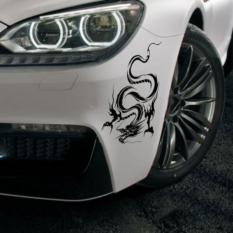 D-131 Dragon Totem Dragon Car Cover Sticker Modified Roof Scratch Sticker(Black) - Image 3