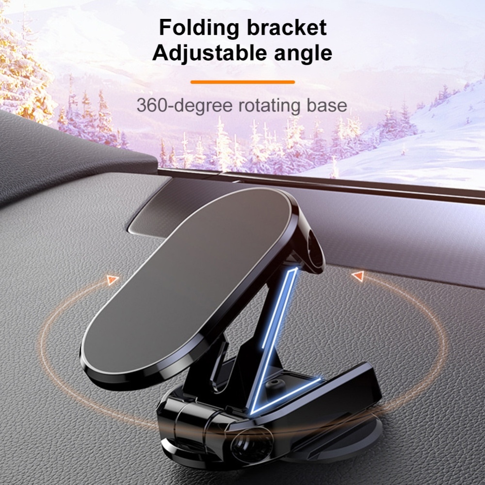 Vehicle Bracket Magnetic Navigation Bracket(Folding Black) - Image 2