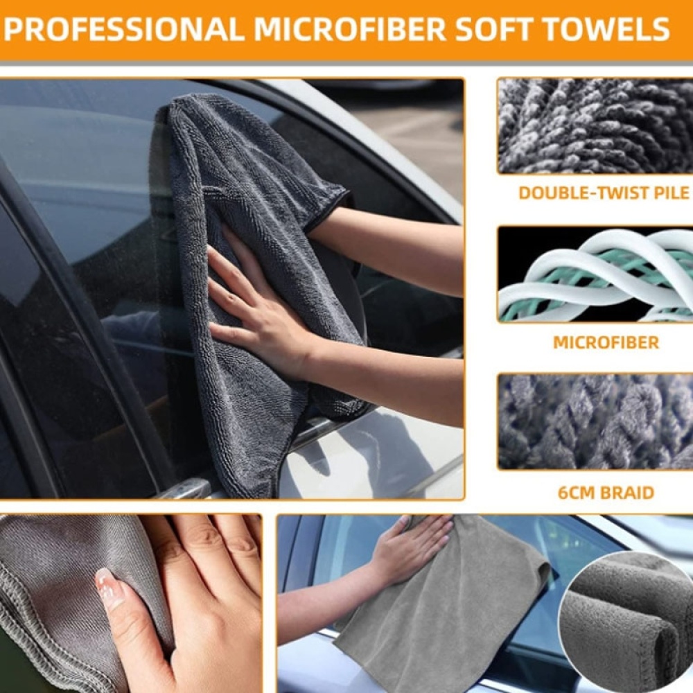 9 PCS / Set Car Waterproof Gloves Tire Gap Cleaning Brush Car Wash Set - Image 3