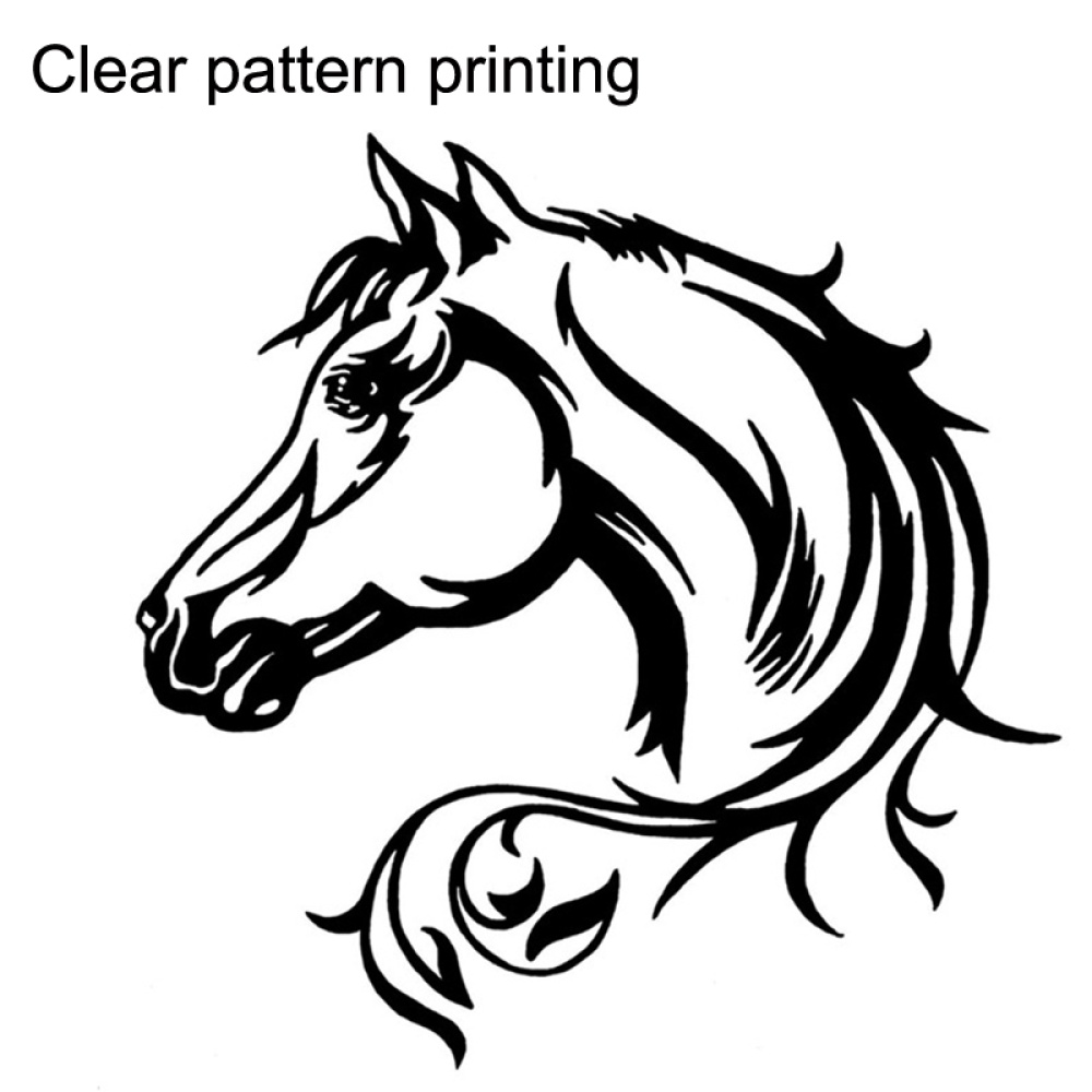 5PCS FGM-002 Carving Reflective Stickers Galloping Horse Car Body Sticker(Black) - Image 2