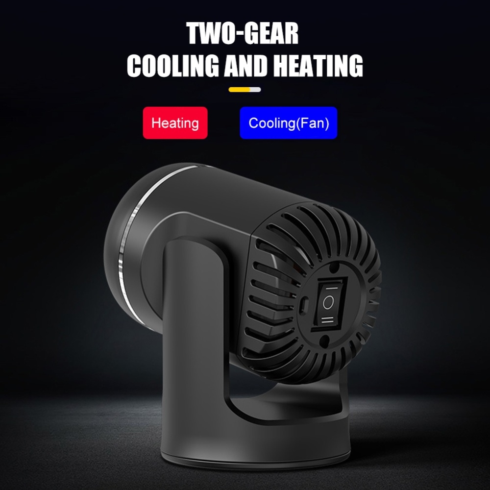 12V 130W Car Heating and Cooling Dual-use Fan Glass Defogging and Defrosting Heater(Black) - Image 3