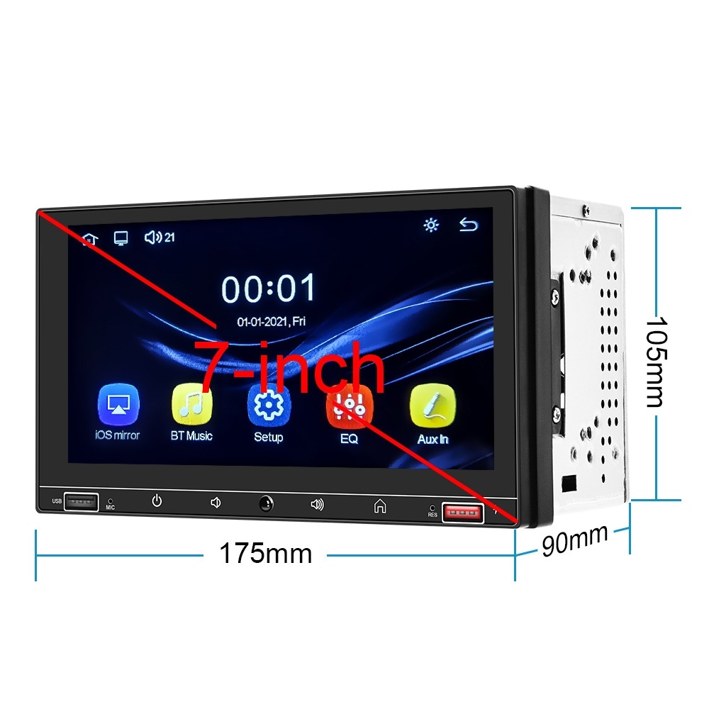 A2916 7 inch Dual-spindle Universal MP5 Car Carplay MP4 Player, Style: Standard - Image 2