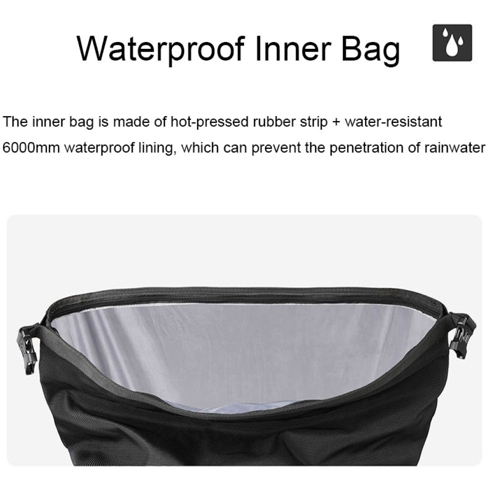 Rhinowalk MT2040 20L Large Capacity Waterproof Quick Release Motorcycle Side Bag(Black) - Image 3