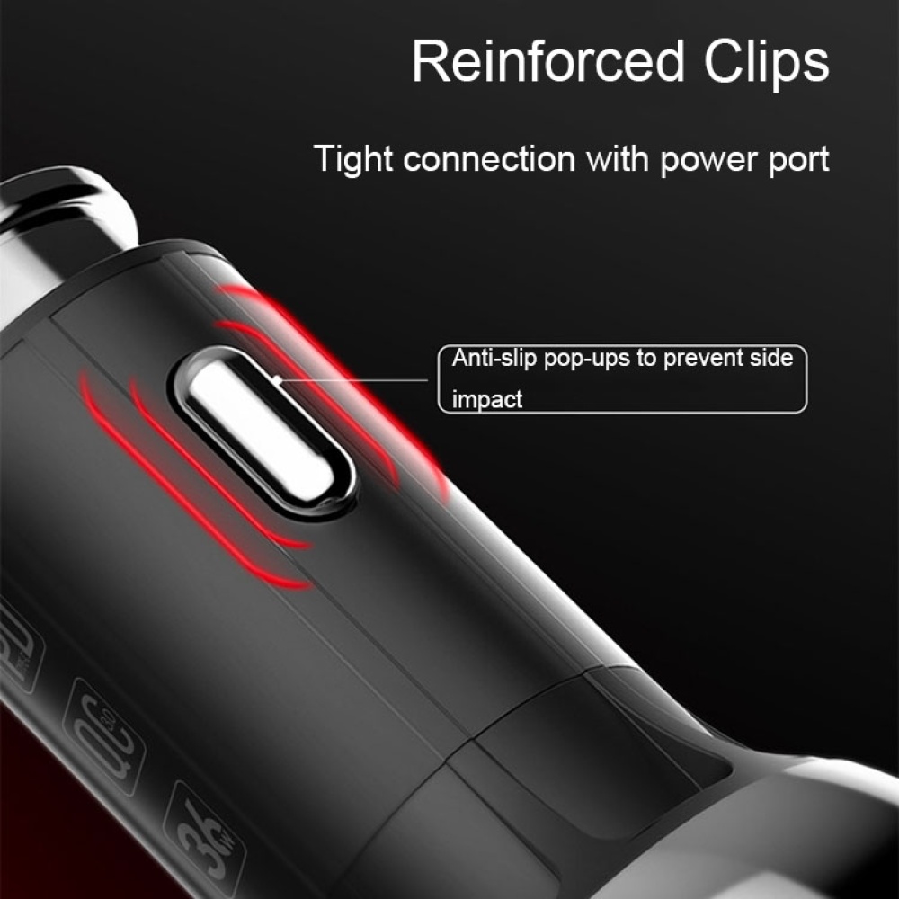 LDNIO C1 36W PD + QC 3.0 Car Fast Charger High Power Smart USB Car Charger with 8 Pin Cable - Image 3