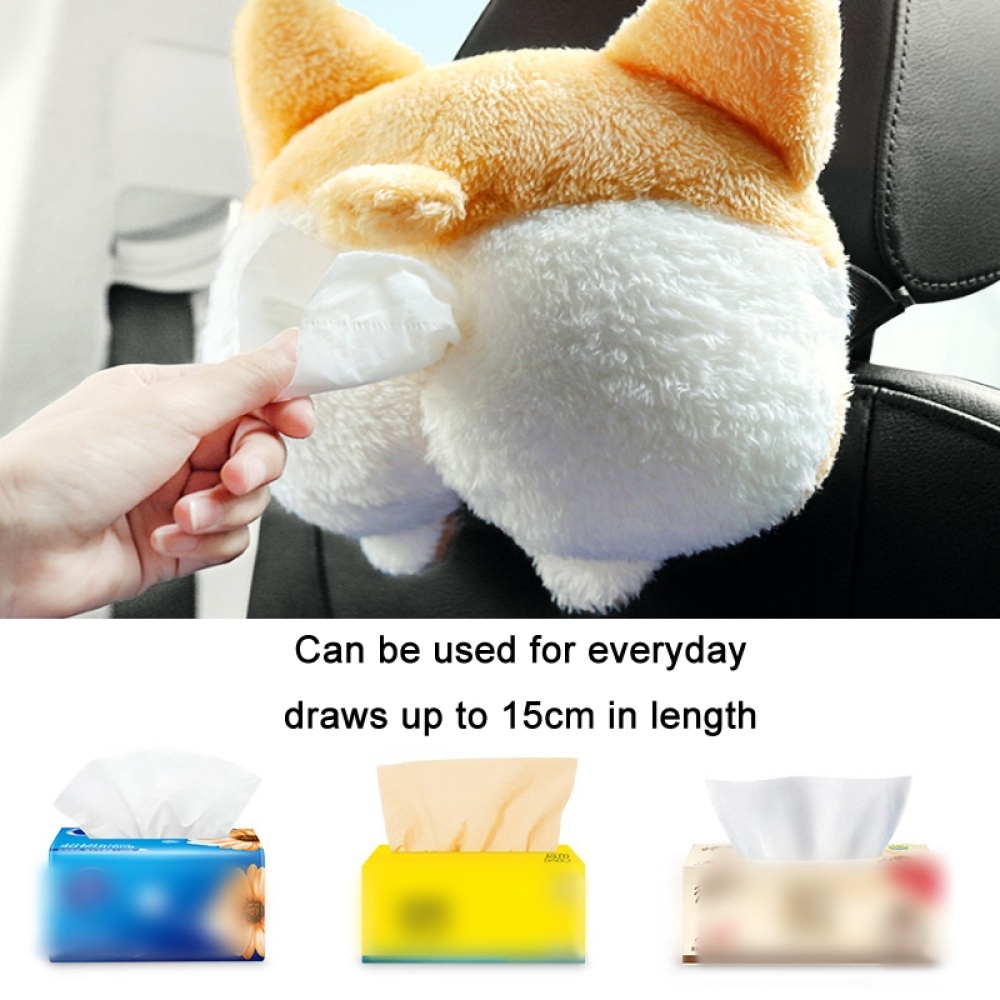 Multifunctional Cartoon Armrest Box Seat Back Tissue Box, Styles: Lying Goose - Image 2