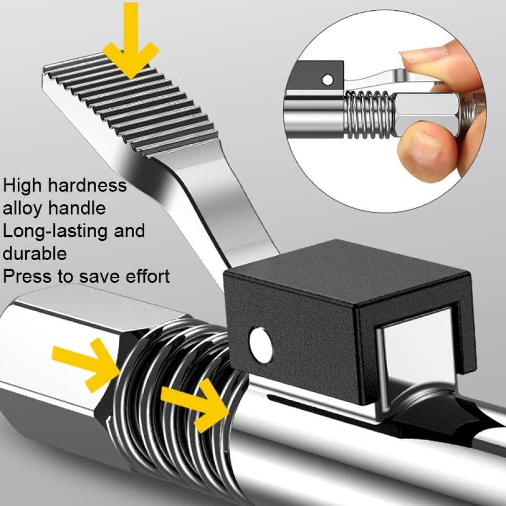 PC002 Lock Clamp Type High Pressure Grease Nozzle, Style: Butter Mouth+10 90 Degrees Heads - Image 3