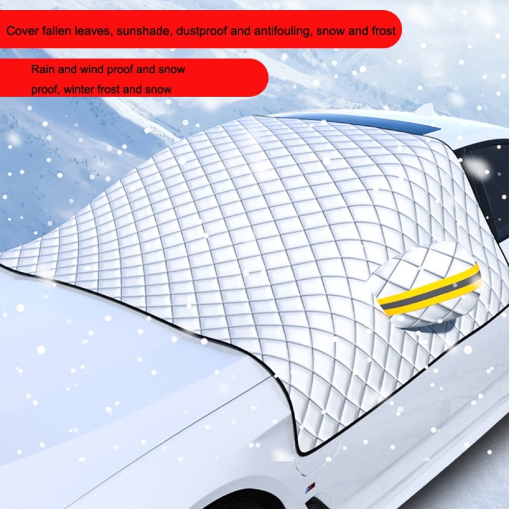 SUITU R-3945 Car Winter Front Glass Snow Shield Defrost Sunshade Thickened Car Clothing, Style: Non-magnet Clip Door - Image 2