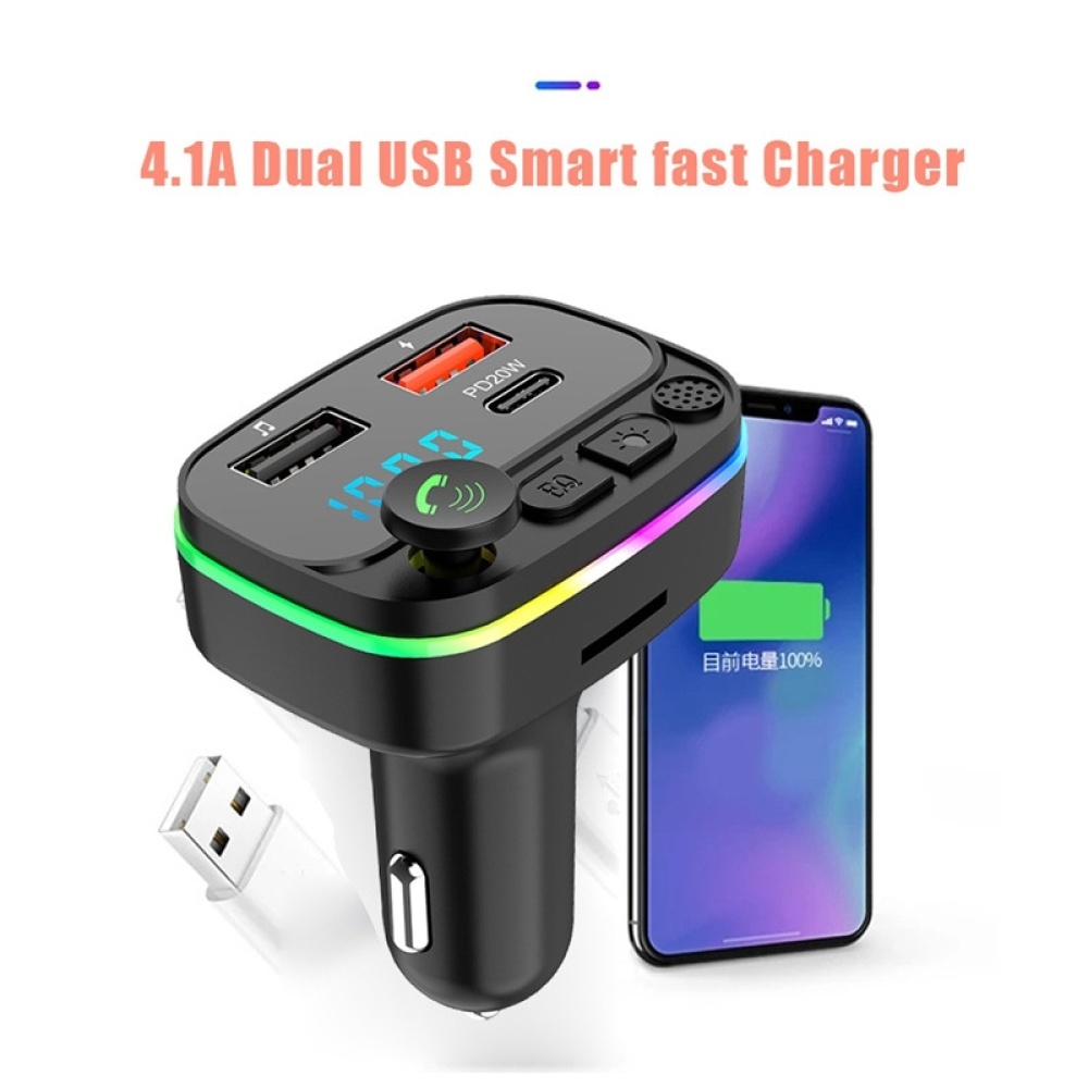 P4-QC3.0 Car MP3 Bluetooth Hands-free Player Car FM Transmitter - Image 2