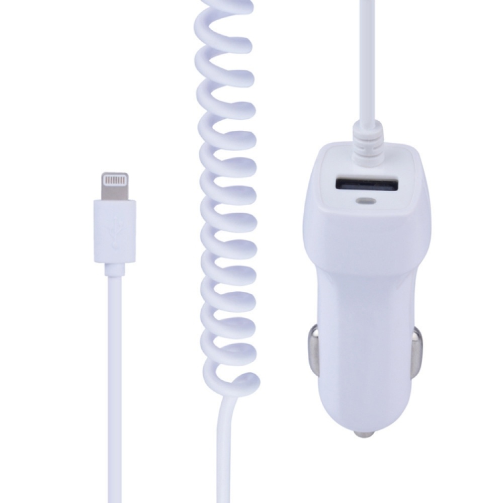 522AL Fast Charging With Cable Car Charging, Output Interface: 8 Pin (White) - Image 2