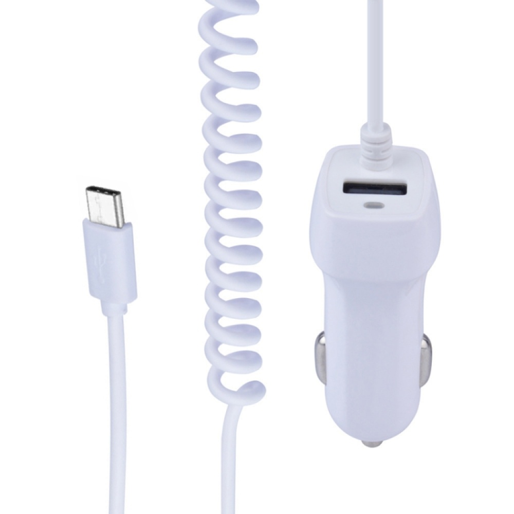 522AL Fast Charging With Cable Car Charging, Output Interface: Type-C/USB-C (White) - Image 2