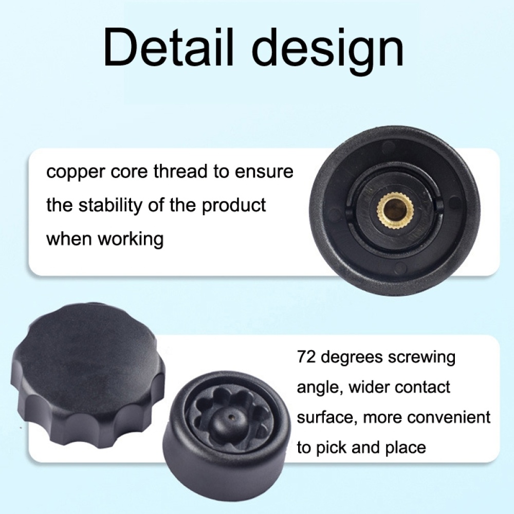 M6 Copper Nut Ant-theft Knob Motorcycle Mobile Phone Navigation Bracket Ant-theft Accessories(Black) - Image 2