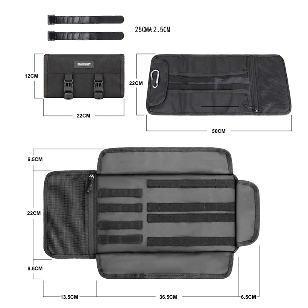 Rhinowalk MT103 Motorcycle Maintenance Tool Storage Bag Portable Repair Kit Bag(Black) - Image 2