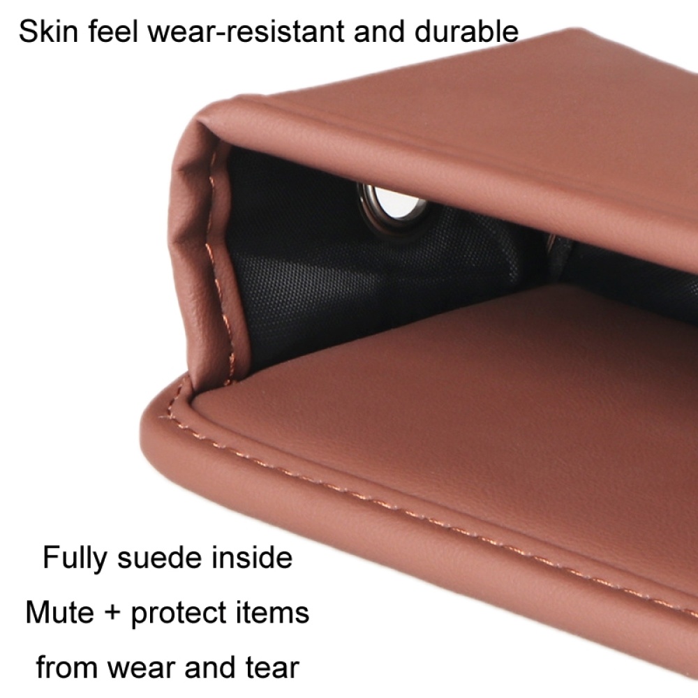 Multifunctional Car Seat Crevice Storage Box, Pattern: No Logo(Saddling brown) - Image 2