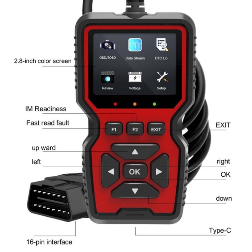 V519 OBD2 Colorful Screen Car Fault Detector - Image 2