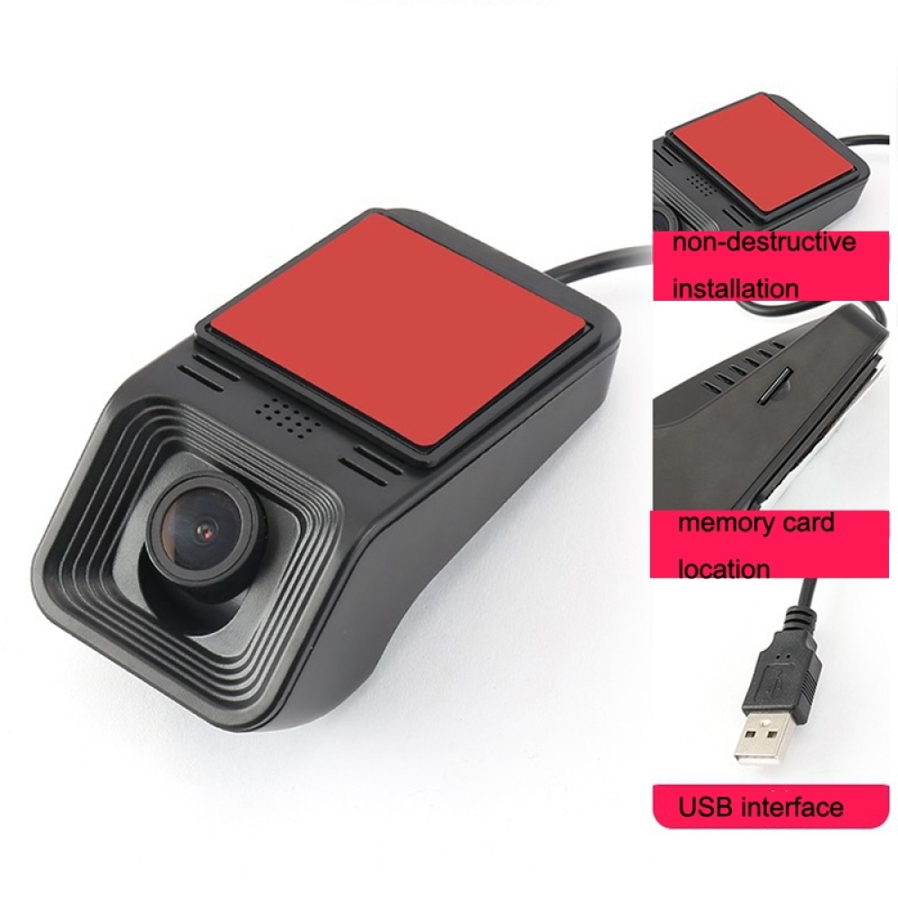 M1 Hidden Driving Recorder WiFi Phone Connecting Car Parking Monitoring 1080P HD Recorder(With Button+Parking Monitoring Line) - Image 2