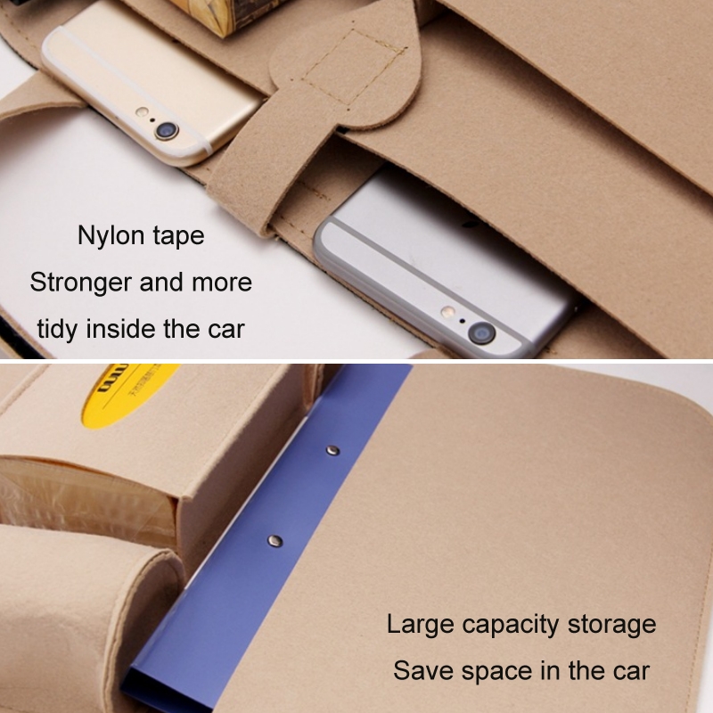 Car Multifunctional Seat Back Storage Hanging Bag, Size: 40x56cm(Khaki) - Image 3