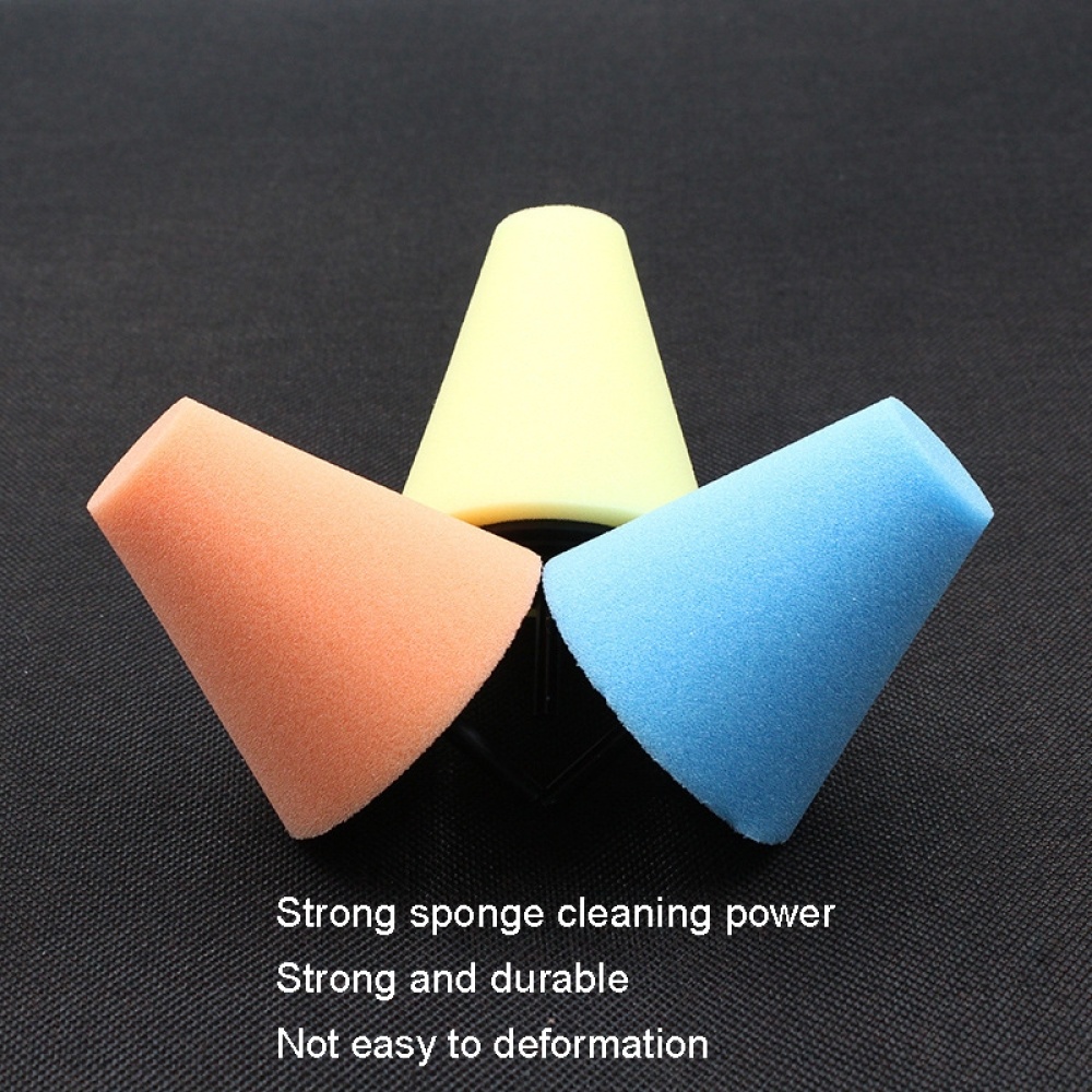 Car Cone 3 inch Polishing Sponge Waxing Sponge Wheel(Yellow) - Image 2