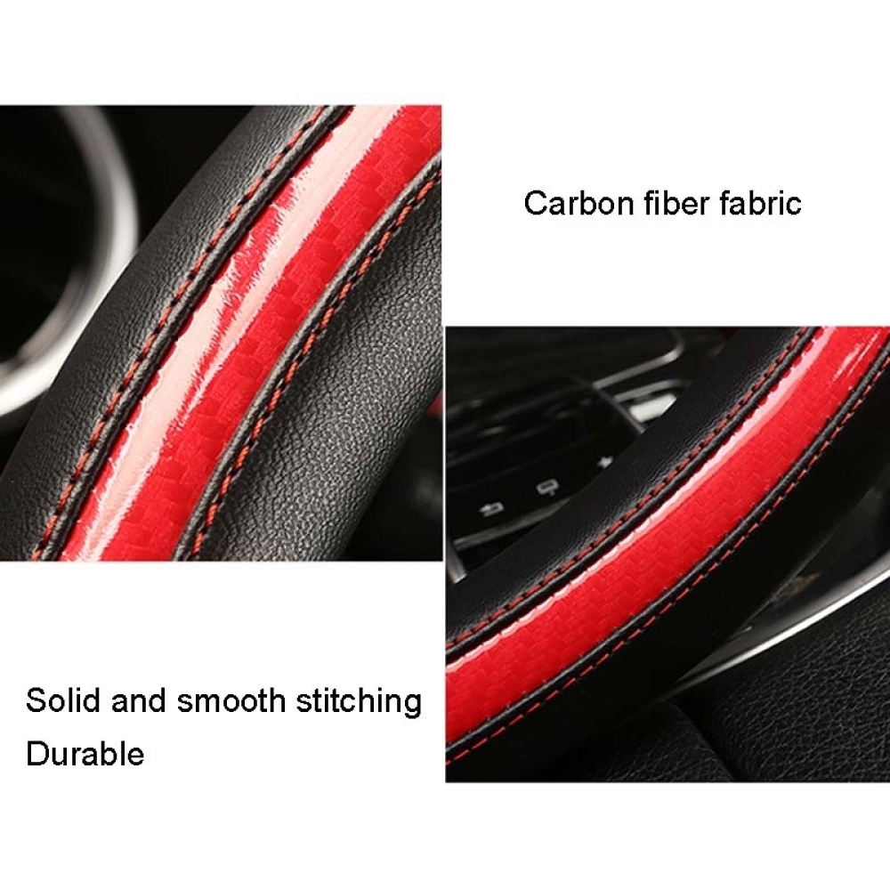 Car Universal Honeycomb Fabric D Type Steering Wheel Cover, Size: 36cm(Black) - Image 2