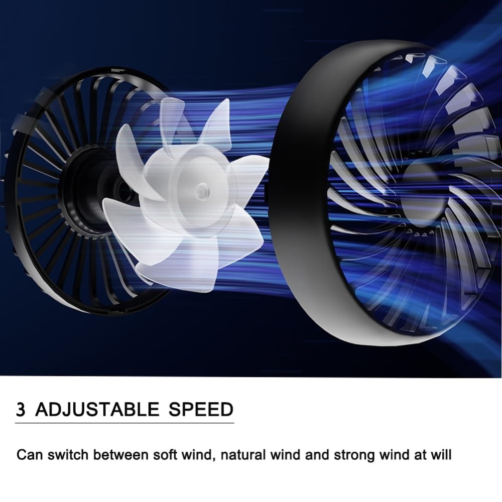 Car Universal Rearview Mirror USB Double Head Electric Fan, Size: 5 inch 12V-24V - Image 2