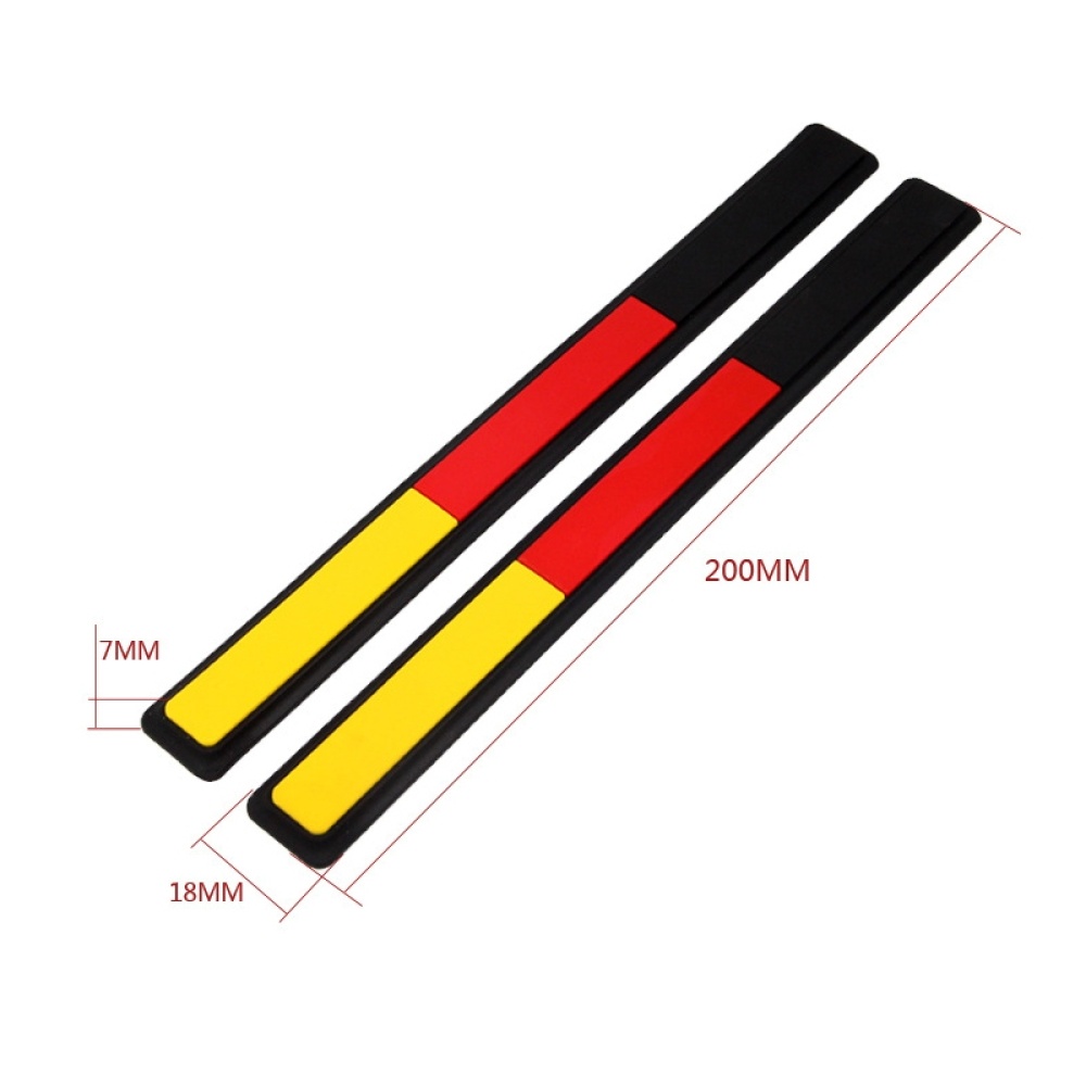 Car Rearview Mirror Door Side Decoration Anti-collision Rubber Strips(Three Color Black Edge) - Image 2