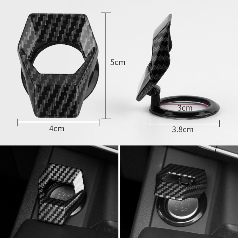 Car One-button Start Decorative Ring Knob Decorative Cover Universal(Color Random Delivery) - Image 2