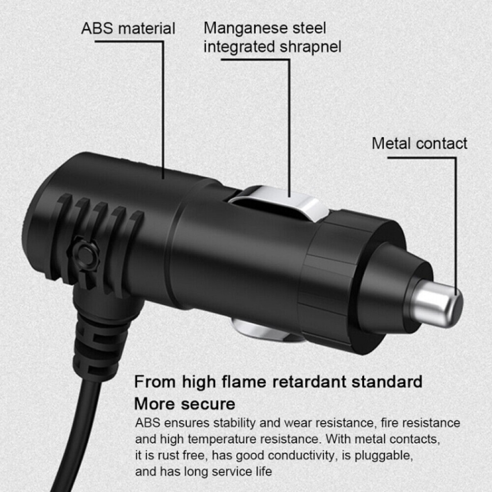 Multifunctional USB Car Cigarette Lighter Digital Display Charger - Image 3